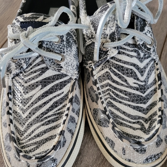 Sperry Topsiders Black & White Animal print - Picture 8 of 10